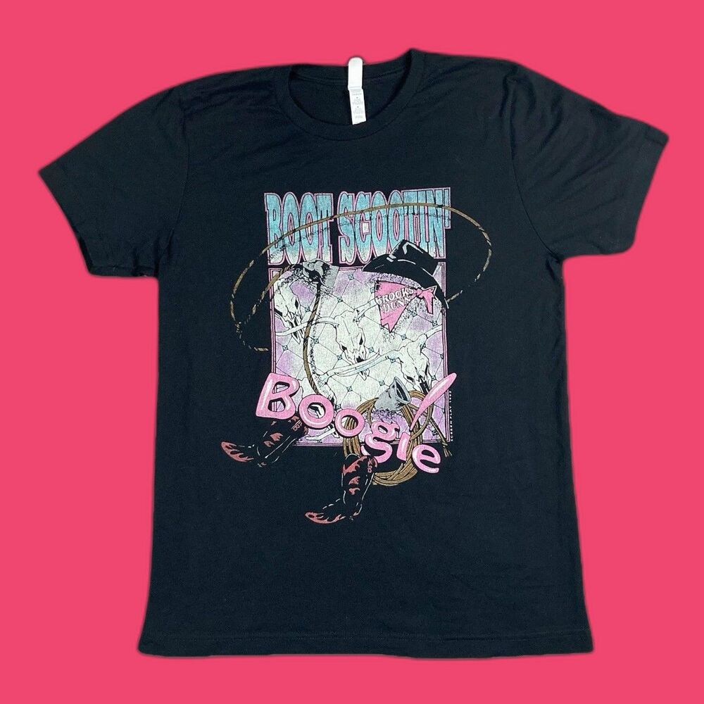 Vtg 1992 Brooks & Dunn Boot Scootin' Boogie Black Unisex T-Shirt sz M